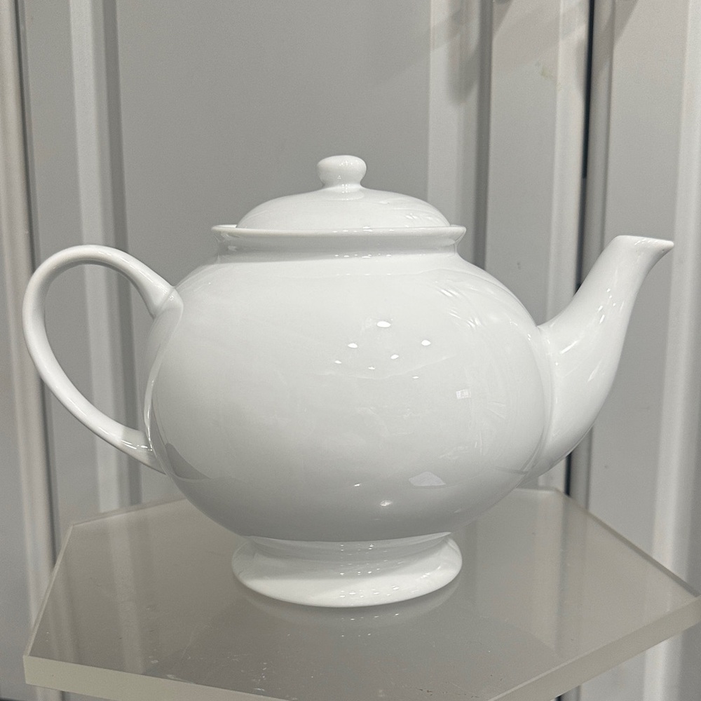 Pottery Barn White Teapot